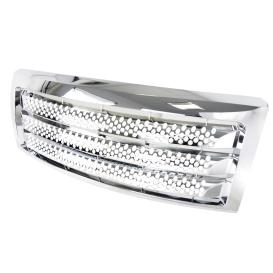 Spec-D Tuning Chrome Round Hole Style Front Grille