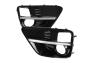 Spec-D Tuning Driver and Passenger Side Glossy Black Fog Light Bezel with DRL and Switchback LED Turn Signal (Glossy Black Housing, Clear Lens) - Spec-D Tuning LDR-WRX15GB-SQ-VS