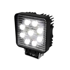 4.5" 9 LED Square Black Work Light