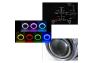 Spec-D Tuning 7 Color Halo Projector Fog Lights - Spec-D Tuning LFP-RND-YL