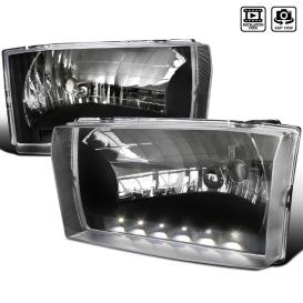 Spec-D Tuning Black Euro Headlights with LED