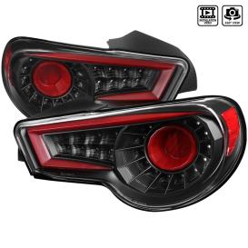 Spec-D Tuning Black Light Bar LED Tail Lights With Sequential Red Light Bar