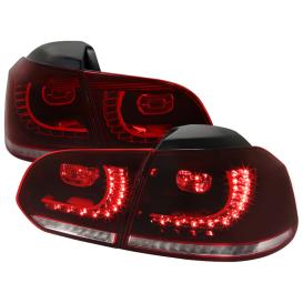 Spec-D Tuning Chrome Housing, Red Lens LED Tail Lights w/ Sequential Turn Signal Lights