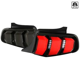 Spec-D Tuning Glossy Black / Smoke LED Tail Lights With Light Bar