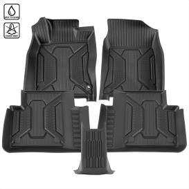 Matte Black Injection TPE Front and Rear Floor Mats