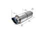 Spec-D Tuning Fireball Style Stainless Steel Muffler with 4