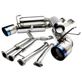 Spec-D Tuning 2.25" Piping Cat Back Exhaust System with Burnt Tip