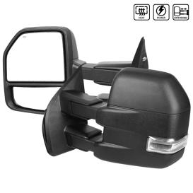 Spec-D Tuning Driver & Passenger Side Textured Black Power Towing Mirrors (Heated)