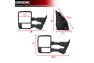Spec-D Tuning Power and Heated Black Towing Mirrors with Smoke Lens Turn Signal - Spec-D Tuning RMX-F25099G2GH-P-FS