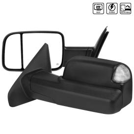 Spec-D Tuning Driver & Passenger Side Black Power Towing Mirrors (Heated)