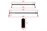 Spec-D Tuning 2-Bar Black Cargo Carrier Cross Bars for Full Size Vans - Spec-D Tuning RRB-6015BK-WB