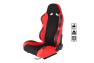 Spec-D Tuning Black / Red Suede Fully Reclinable Racing Seat with Slider (Driver Side) - Spec-D Tuning RS-2005L