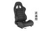 Spec-D Tuning Black PVC Leather with White Stitching Fully Reclinable Racing Seat with Sliders (Passenger Side) - Spec-D Tuning RS-2251R