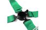 Spec-D Tuning 4-Point Cam-Lock Racing Seat Belt (Harness) - Green - Spec-D Tuning RSB-4PTGRN-RS