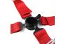 Spec-D Tuning 4-Point Cam-Lock Racing Seat Belt (Harness) - Red - Spec-D Tuning RSB-4PTRED-RS