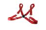 Spec-D Tuning 4-Point Cam-Lock Racing Seat Belt (Harness) - Red - Spec-D Tuning RSB-4PTRED-RS