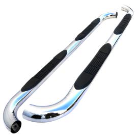 Spec-D Tuning 3" Chrome Round Side Step Bars