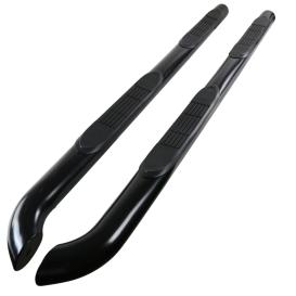 Spec-D Tuning 3" Round Black Side Step Bars