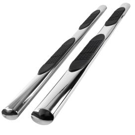Spec-D Tuning 4" Oval Chrome Side Step Bars