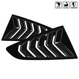 Glossy Black ABS 5 Vent Style Quarter Window Louvers