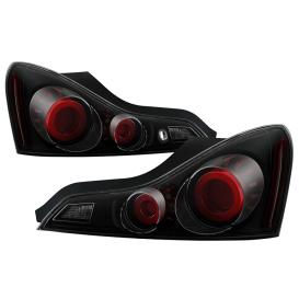 Spyder Driver and Passenger Side Black / Smoke Light Tube Style LED Tail Lights