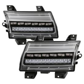 Full LED Front Black Bumper Lights With Sequential Signal