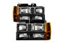 Spyder Black Headlights With Corner & Parking Lights - Spyder 9034442