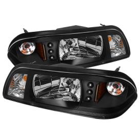 Spyder Black LED Crystal Headlights