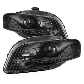 Spyder Black Projector Headlights With DRL LED