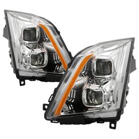 Spyder Driver and Passenger Side Chrome DRL Light Bar Projector Headlights