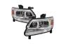 Spyder LED DRL Bar Chrome Projector Headlights - Spyder 9039294