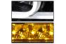 Spyder Chrome Light Bar DRL Projector Headlights - Spyder 9036637