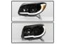 Spyder LED Light Bar Black Projector Headlights - Spyder 9046858