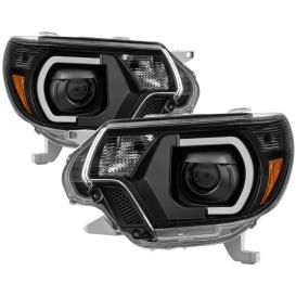 Spyder Black Light Bar DRL Projector Headlights
