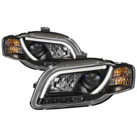 Spyder Black Light Tube DRL Projector Headlights