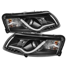 Spyder Black Light Tube DRL Projector Headlights