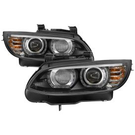 Spyder LED DRL Bar Black Projector Headlights