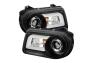 Spyder Black LED DRL Projector Headlights - Spyder 5075659