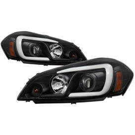 Spyder Light Bar Black Projector Headlights