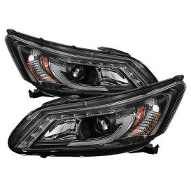 Spyder Black Light Tube DRL Projector Headlights