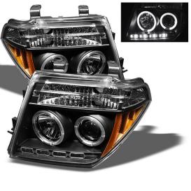 Spyder Black LED Halo Projector Headlights