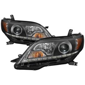 Black DRL LED Projector Headlights