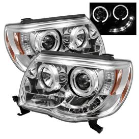 Spyder Chrome LED Halo Projector Headlights