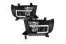 Spyder Version 2 LED DRL Bar Black Projector Headlights - Spyder 5085344