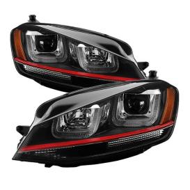 Spyder Black DRL LED Projector Headlights