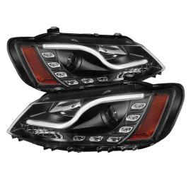 Black Light Tube DRL Projector Headlights
