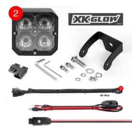   XKGLOW XK Glow XKchrome 20w LED Cube Light w/ RGB Accent Light Kit w/ Controller- Driving Beam 2pc