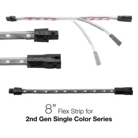   XKGLOW XK Glow Single Color 8in Flex Strip Single Color RED - 2nd Gen