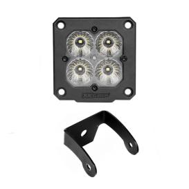   XKGLOW XK Glow Flush Mount XKchrome 20w LED Cube Light w/ RGB Accent Light - Flood Beam