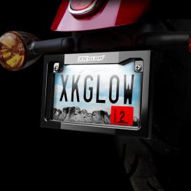   XKGLOW XK Glow Motorcycle License Plate Frame Light w/ White LED - Black